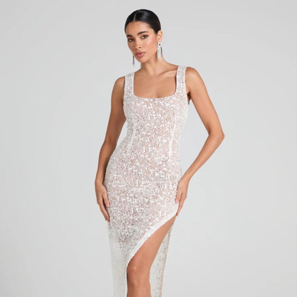 Nadine Merabi Louisa White Dress